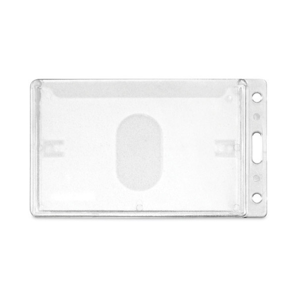 Frosted Two-Card Rigid Badge Holders, Vertical, Frosted 2.5" x 4.13" Holder, 2.13" x 3.38" Insert, 25/Box [SKU: AVT76076]