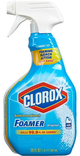 Clorox 30614 Bathroom Cleaner, 30 oz Bottle, Liquid, Bleach, Lemon, Pale Yellow [SKU: ORG5139712]