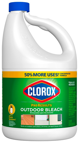 Clorox ProResults 32437 Outdoor Bleach, 121 oz, Liquid, Bleach, Pale Yellow [SKU: ORG3596426]