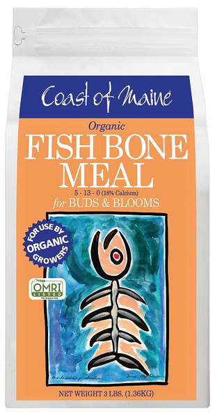 Coast of Maine 1CCFBMP3LBCASE Organic Plant Food, 3 lb Bag, 5-13-0 N-P-K Ratio [SKU: ORG2489466]