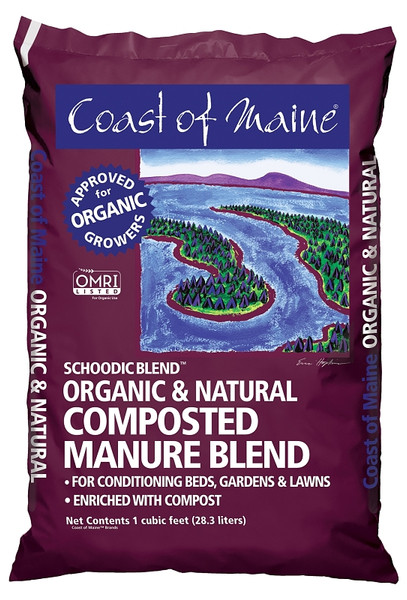 Coast of Maine SB1 Cow Manure Compost, 1 cu-ft Bag [SKU: ORG2489458]
