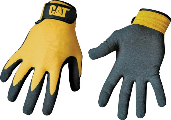 Cat CAT017416L Protective Gloves, L, Open Cuff, Nylon, Black/Yellow [SKU: ORG5081229]