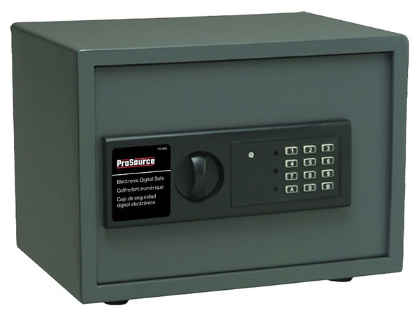 ProSource JL-45891-3L Digital Electronic Safe, 13-3/4 in W x 9-7/8 in D x 9-7/8 in H Exterior, Solid Steel, Dark Gray [SKU: ORG7721665]