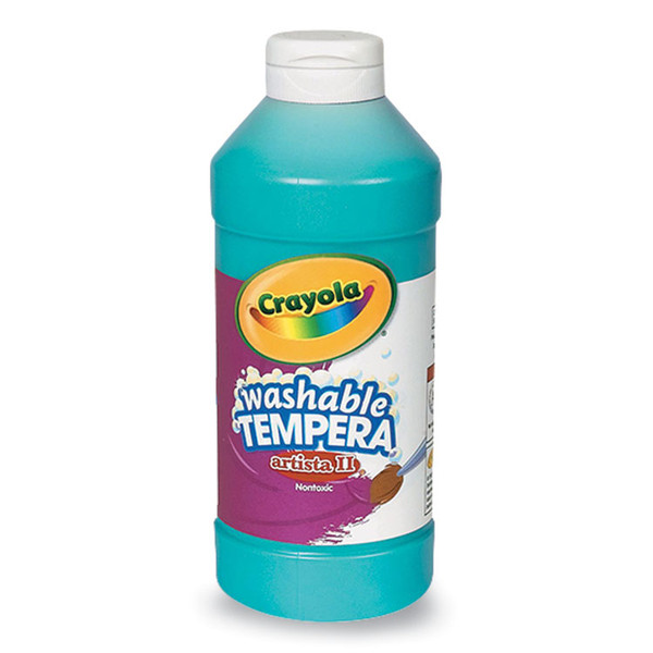 Artista II Washable Tempera Paint, Turquoise, 16 oz Bottle [SKU: CYO543155048]