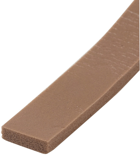M-D 50007 Weatherstrip, 1-3/8 in W, 1/2 in Thick, 42 in L, Foam, Brown [SKU: ORG5113832]