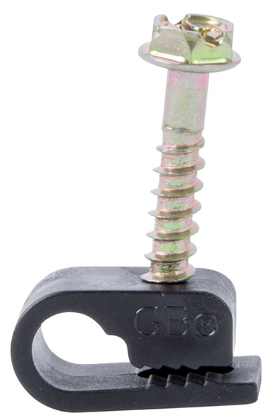 GB PEC-31525 Coaxial Cable Clamp, Polyethylene, Black [SKU: ORG4570750]