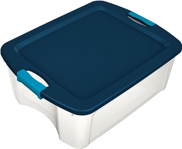 Sterilite 14449606 Carry Tote, Plastic, Clear, 23-5/8 in L, 18-5/8 in W, 9-1/4 in H [SKU: ORG4386876]