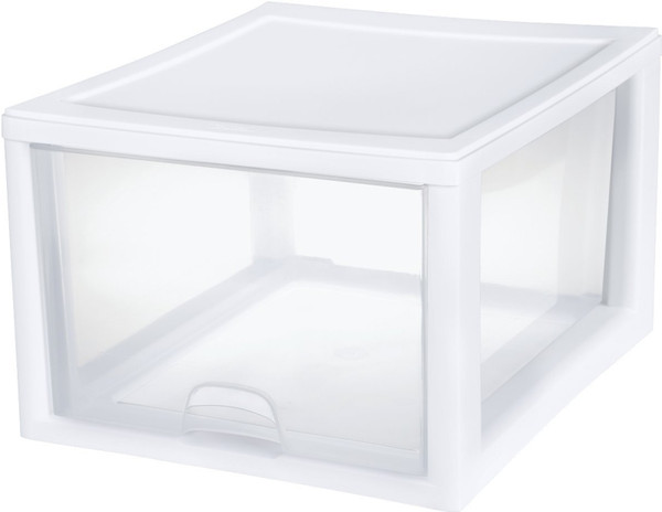 Sterilite 23108004 Stackable Drawer, 27 qt Capacity, 1-Drawer, Plastic, 14-3/8 in OAW, 17 in OAH, 10-1/4 in OAD [SKU: ORG1060011]