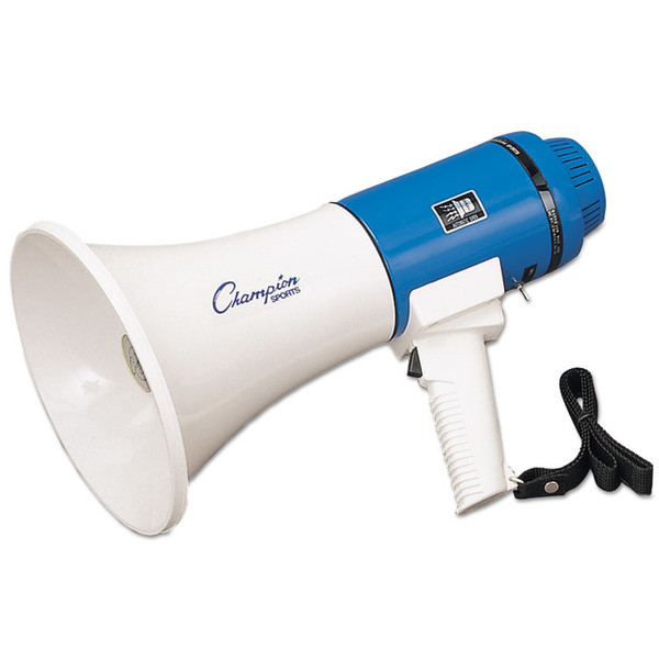 Megaphone, 12 W to 25 W, 1,000 yds Range, White/Blue [SKU: CSIMP12W]