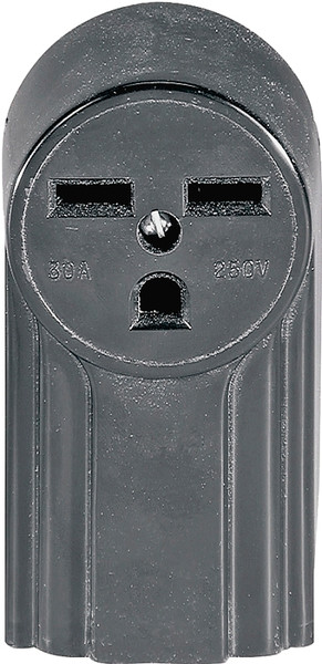 Eaton Cooper Wiring WD1232 Power Receptacle, 2 -Pole, 250 V, 30 A, NEMA: NEMA 6-30R, Black [SKU: ORG6875025]