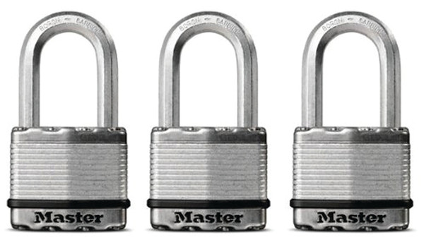 Master Lock Magnum Series M5XTRILHCCSEN Padlock, Keyed Different Key, 3/8 in Dia Shackle, 2 in H Shackle, Zinc [SKU: ORG7146848]