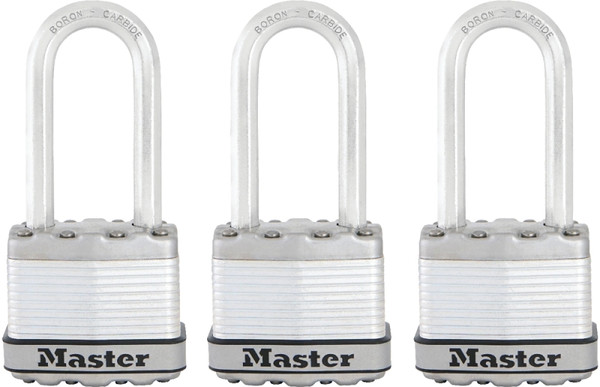 Master Lock Magnum Series M1XTRILH Padlock, Keyed Alike Key, 5/16 in Dia Shackle, 2 in H Shackle, Stainless Steel Body [SKU: ORG7811185]