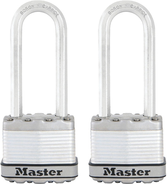 Master Lock Magnum Series M1XTLJ Padlock, Keyed Alike Key, 5/16 in Dia Shackle, 2-1/2 in H Shackle, Stainless Steel Body [SKU: ORG9456278]