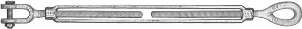 BARON 18-5/8X6 Turnbuckle, 3500 lb Working Load, 5/8 in Thread, Jaw, Eye, 6 in L Take-Up, Galvanized Steel [SKU: ORG6345714]