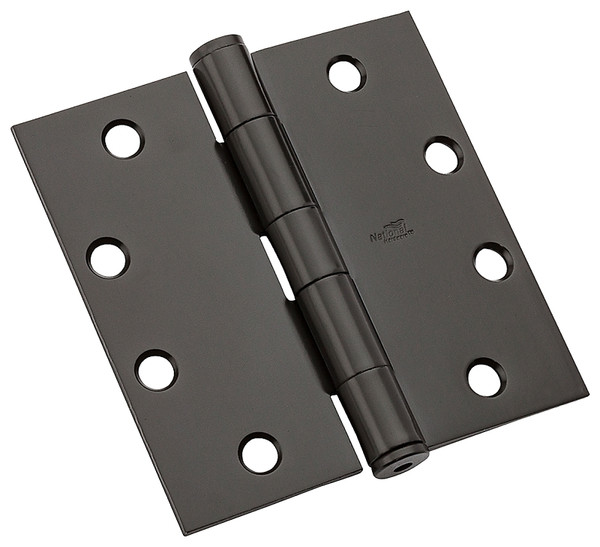 National Hardware DPB179 Series N236-018 Template Hinge, 4-1/2 in H Frame Leaf, 1.3875 in Thick Frame Leaf, Steel, 90 lb [SKU: ORG7191661]