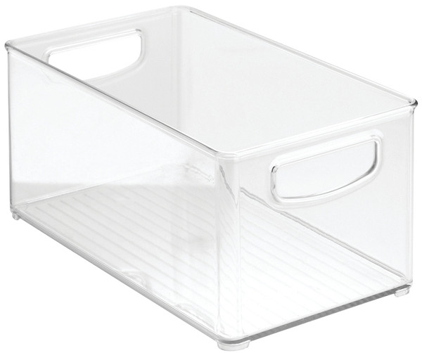 iDESIGN 64530 Stackable Kitchen Bin, Plastic, Clear, 6 in W, 5 in H, 10 in L [SKU: ORG7004153]
