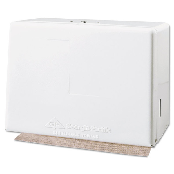 Space Saver Singlefold Towel Dispenser, Steel, 11.63 x 6.63 x 8.13, White [SKU: GPC56701]