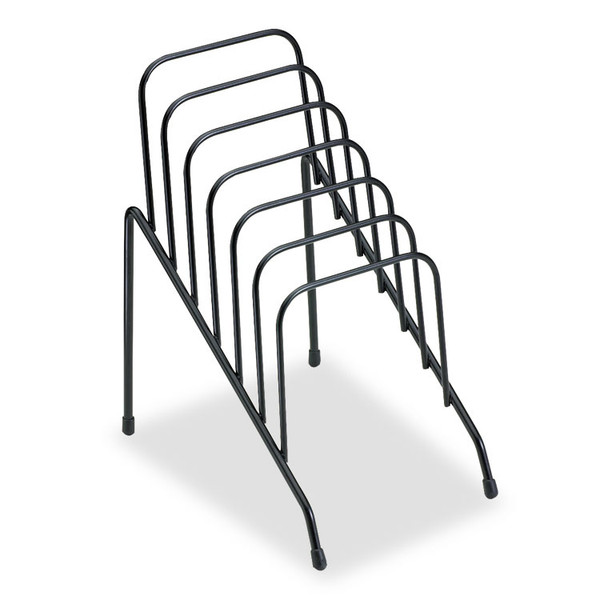 Wire Step File Jr., 6 Sections, DL to A5 Size Files, 4.38" x 6.5" x 7.75", Black [SKU: FEL72613]