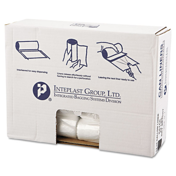 High-Density Commercial Can Liners Value Pack, 16 gal, 7 microns, 24" x 31 ", Clear, 50 Bags/Roll, 20 Rolls/Carton [SKU: IBSVALH2433N8]