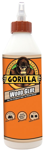 Gorilla 6205001 Wood Glue, Light Tan, 18 oz Bottle [SKU: ORG5121371]