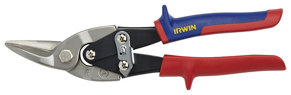 IRWIN 2073111 Aviation Snip, 10 in OAL, 1-5/16 in L Cut, Straight Cut, Steel Blade, Double-Dipped Handle, Red Handle [SKU: ORG9645797]