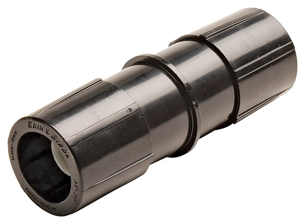 Rain Bird EFC25-1PK Tubing Coupling, 1/2 in Connection, Compression, Plastic, Black [SKU: ORG9191263]