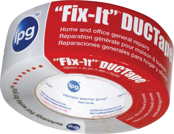 IPG 6945 Duct Tape, 45 yd L, 1.88 in W, Poly-Coated Cloth Backing, Silver [SKU: ORG6734727]