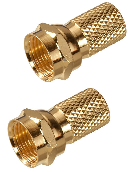 Zenith VA1002RG6TW Twist On Connector, F Connector, Gold [SKU: ORG6317234]