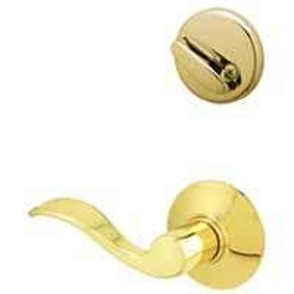 Schlage F59ACC605LH Trim Interior Accent, Brass, Left Hand [SKU: ORG3770062]