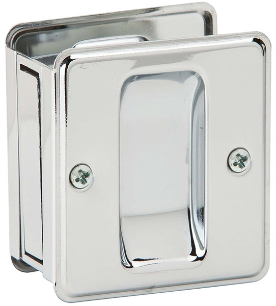 Schlage 990-625 Pocket Door Lock, Left, Right Hand, Brass, Chrome, 1-3/8 to 1-1/2 in Thick Door [SKU: ORG8566960]