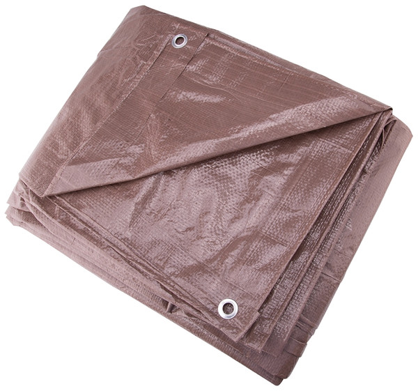 ProSource T1620BB90 Tarpaulin, 20 ft L, 16 ft W, 5 mil Thick, Polyethylene, Brown [SKU: ORG9572934]