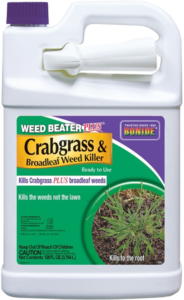 Bonide 0651 Crabgrass and Broadleaf Weed Killer, Liquid, 1 gal [SKU: ORG2936383]