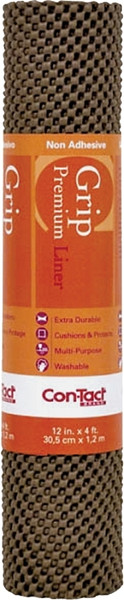 Con-Tact 04F-C6L1B-06 Shelf and Drawer Liner, 4 ft L, 12 in W, PVC, Chocolate [SKU: ORG3876091]
