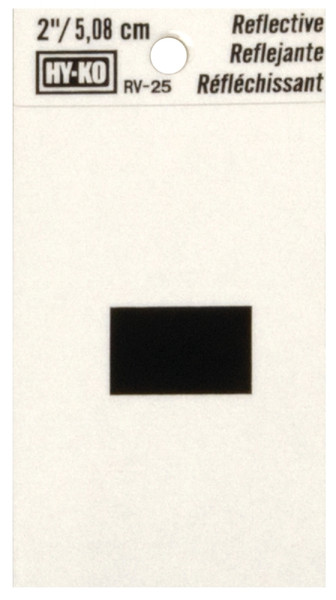 HY-KO RV-25/- Reflective Sign, Character:-, 2 in H Character, Black Character, Silver Background, Vinyl [SKU: ORG2911691]