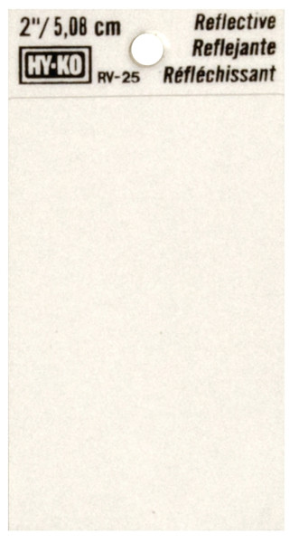 HY-KO RV-25/BLNK Reflective Sign, Character: Blank, 2 in H Character, Black Character, Silver Background, Vinyl [SKU: ORG3350147]