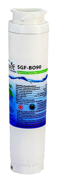 SWIFT GREEN FILTERS SGF-BO90 Refrigerator Water Filter, 0.5 gpm, 0.5 um Filter, Coconut Shell Carbon Block Filter Media [SKU: ORG5442595]