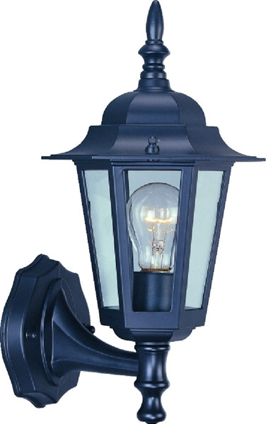 Boston Harbor AL8041-5 Outdoor Wall Lantern, 120 V, 60 W, A19 or CFL Lamp, Aluminum Fixture, Black [SKU: ORG9391145]