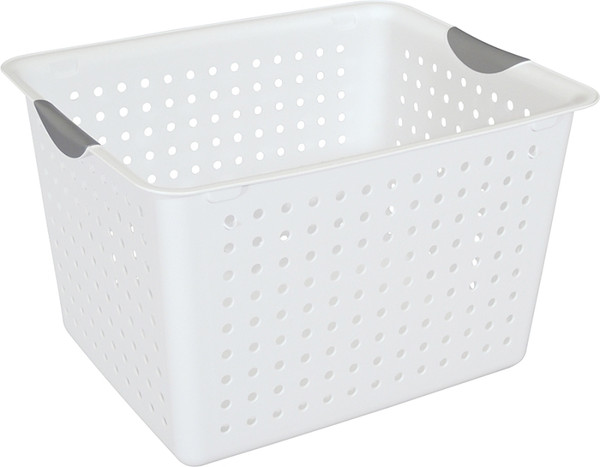 Sterilite Ultra 16288006 Storage Basket, 2 cu-ft Capacity, Plastic, White [SKU: ORG5307632]