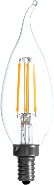 Sylvania 40757 Natural LED Bulb, Decorative, B10 Bent Tip Lamp, 60 W Equivalent, E12 Lamp Base, Dimmable, Clear [SKU: ORG1227651]