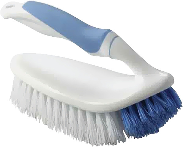 Simple Spaces YB88183L Scrubber Brush, 1 in L Trim, PP/PVC Bristle, Blue/White Bristle, 2-3/4 in W Brush [SKU: ORG7300981]