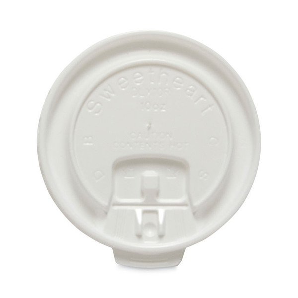 Lift Back and Lock Tab Cup Lids for Foam Cups, Fits 10 oz Trophy Cups, White, 2,000/Carton [SKU: SCCDLX10R]