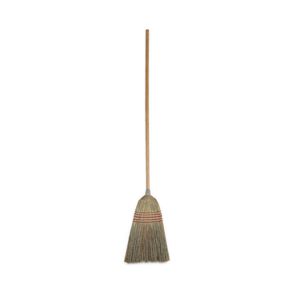 Parlor Broom, Corn Fiber Bristles, 55" Overall Length, Natural [SKU: BWK926CEA]