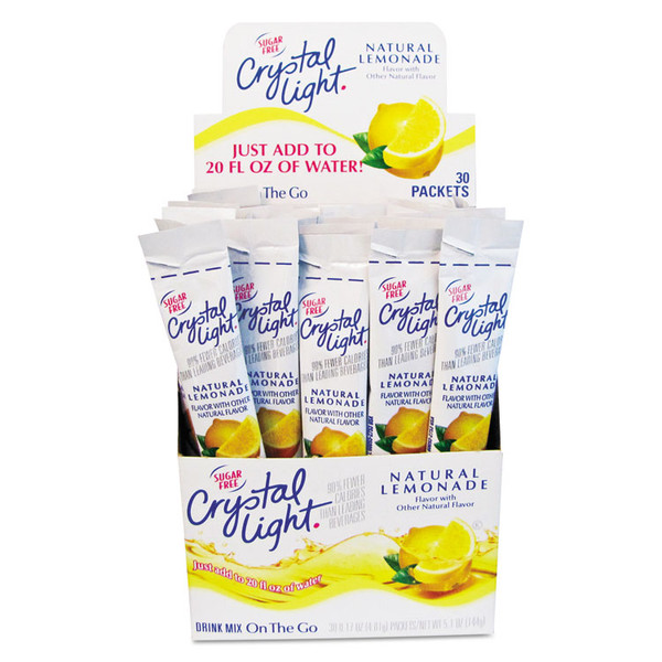 Flavored Drink Mix, Lemonade, 30 .17oz Packets/Box [SKU: CRY79600]