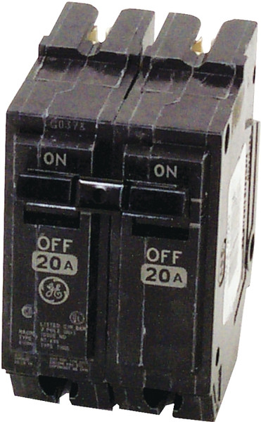 GE Industrial Solutions THQL2120 Feeder Circuit Breaker, Type THQL, 20 A, 2 -Pole, 120/240 V, Plug Mounting [SKU: ORG6122022]