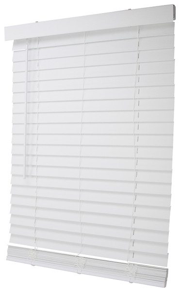 Simple Spaces FWMB-26 Blind, 72 in L, 29 in W, Faux Wood, White [SKU: ORG8120131]