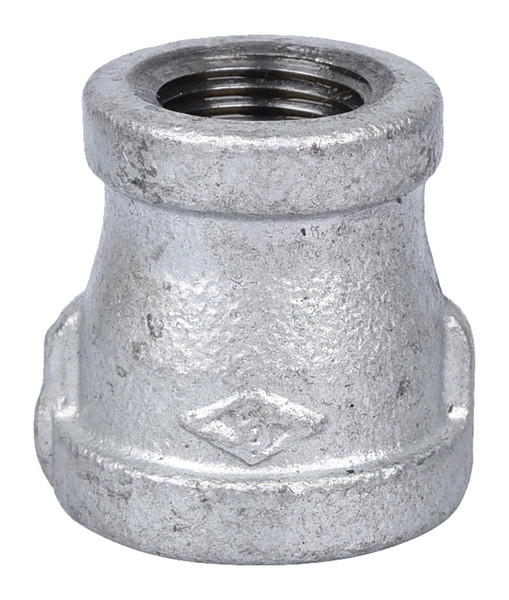 ProSource 24-1/2X3/8G Reducing Pipe Coupling, 1/2 x 3/8 in, Threaded, Malleable Steel, SCH 40 Schedule [SKU: ORG6102875]