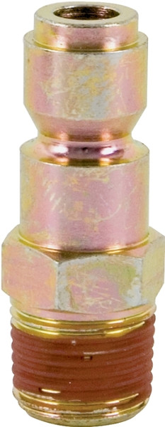 Bostitch AP-38M Hose Adapter, 3/8 x 3/8 in, Plug x MNPT, Steel, Plated [SKU: ORG8976391]