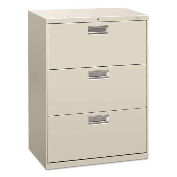 Brigade 600 Series Lateral File, 3 Legal/Letter-Size File Drawers, Light Gray, 30" x 18" x 39.13 [SKU: HON673LQ]