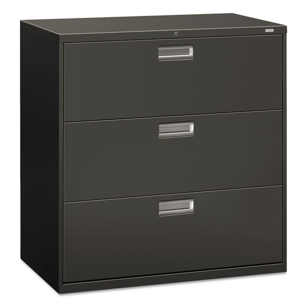 Brigade 600 Series Lateral File, 3 Legal/Letter-Size File Drawers, Charcoal, 42" x 18" x 39.13 [SKU: HON693LS]