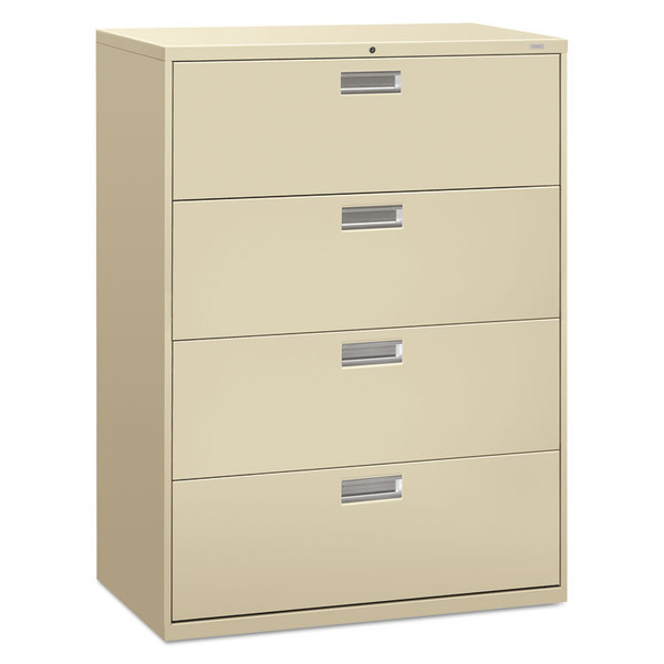 Brigade 600 Series Lateral File, 4 Legal/Letter-Size File Drawers, Putty, 42" x 18" x 52.5 [SKU: HON694LL]